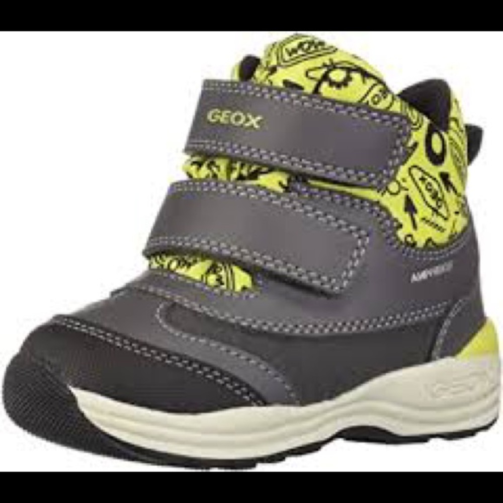 GUC Geox Boys' NEWGULP 5 Waterproof Boots Dual Riptape Boots Size 7 Kids